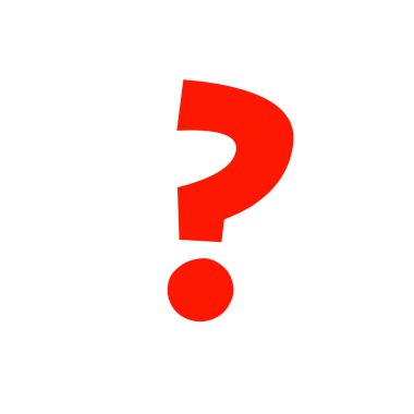 Soru Simgesi düz tasarım çizimi