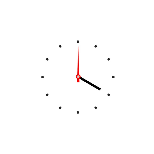Einfache Büro Schwarze Uhr Symbol Illustration — Stockfoto