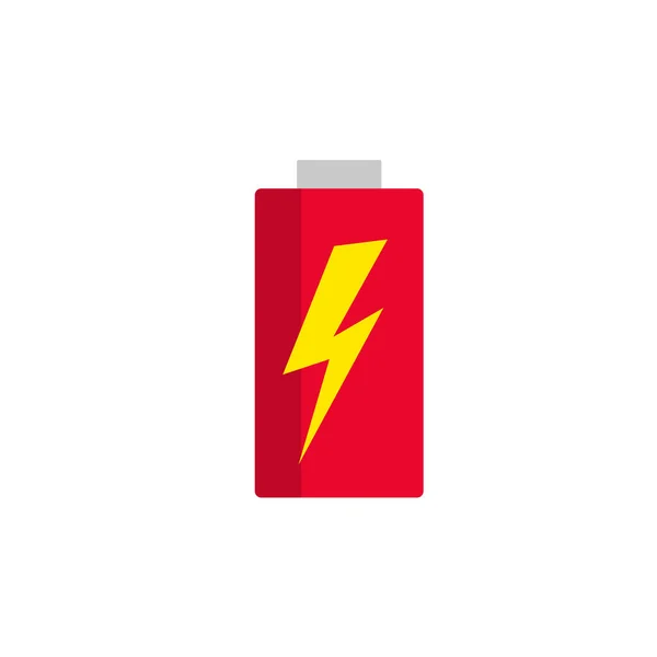 Batterij Belasting Pictogram Voorraad Illustratie Plat Ontwerp Stijl — Stockfoto