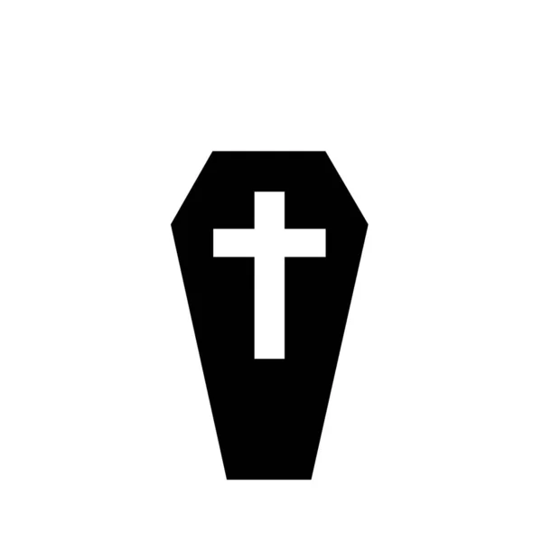 Coffin Για Τους Νεκρούς Φέρετρο Σταυρό Επίπεδη — Φωτογραφία Αρχείου