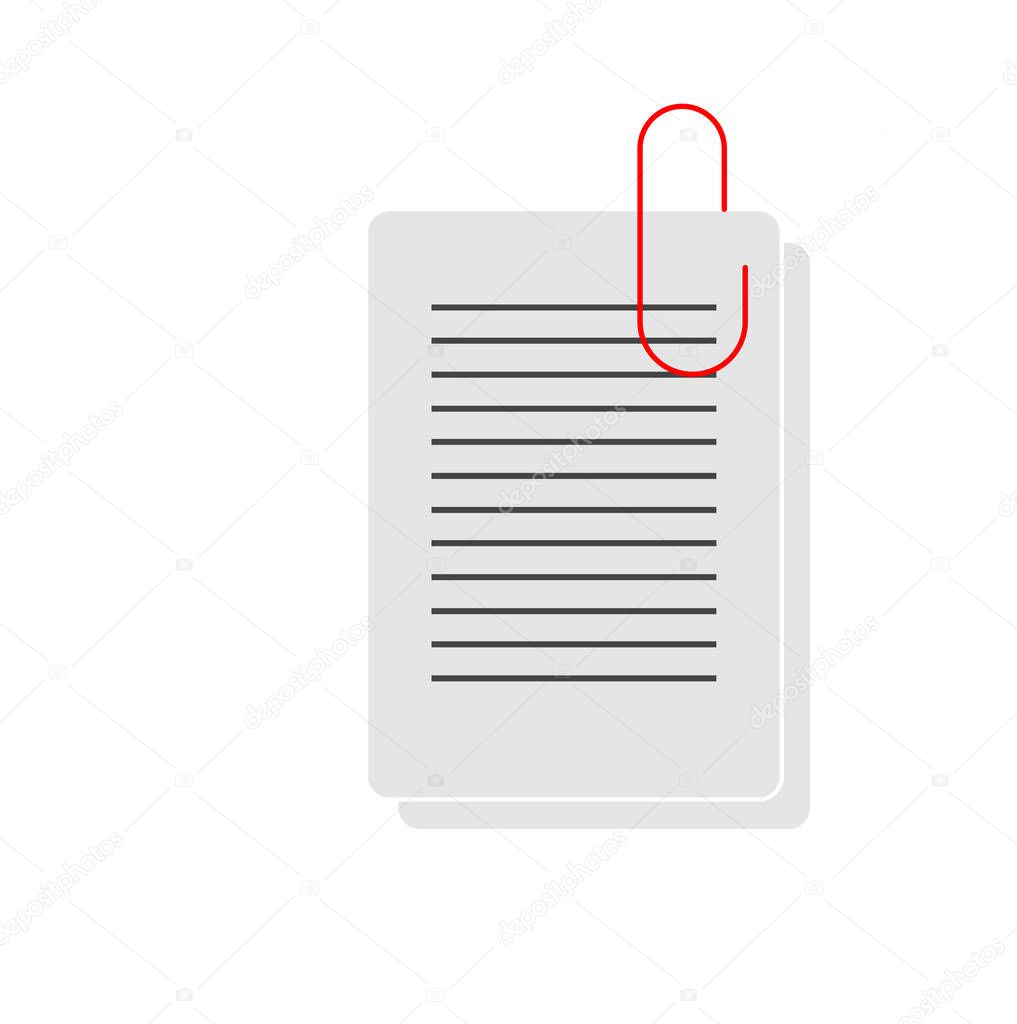 attach file icon illustration on white background