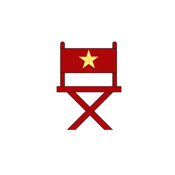Cinema Director Chair Icon Flat Symbol Isolated Illustration — Stock Photo, Image