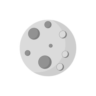 Ay düz dizayn tarzında. resimleme