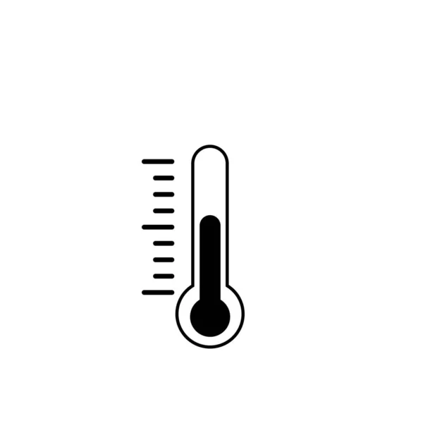 Thermometer Symbol Abbildung Flache Bauweise — Stockfoto