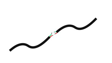 Hasarlı elektrik kabloları ve kabloları.