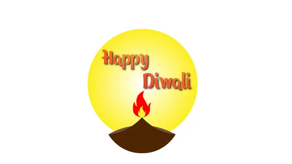 Diya Lámpa Tűzvilágítással Diwali Deepavali — Stock Fotó