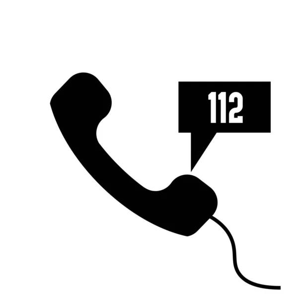 Emergency 112 Call Simple Modern Icon Design Illustration — Zdjęcie stockowe