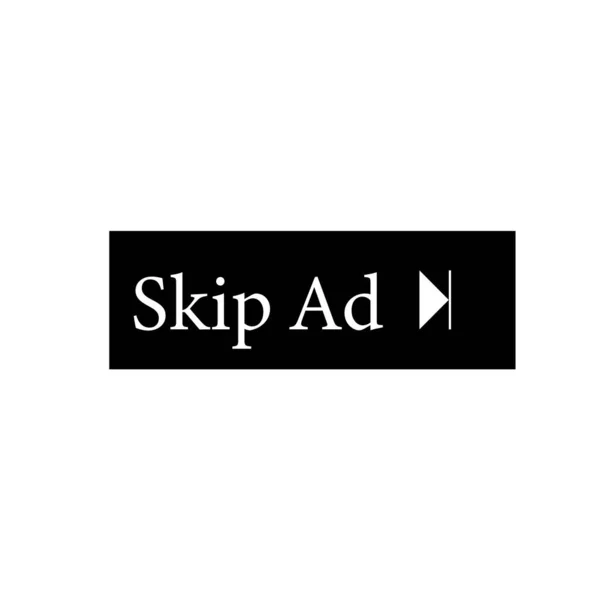 Reklamları atla video simgesi ya da logo illüstrasyonu.