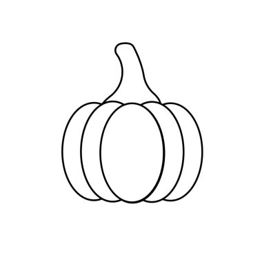 balkabağı yemek simgesi tasarımı illüstrasyonu