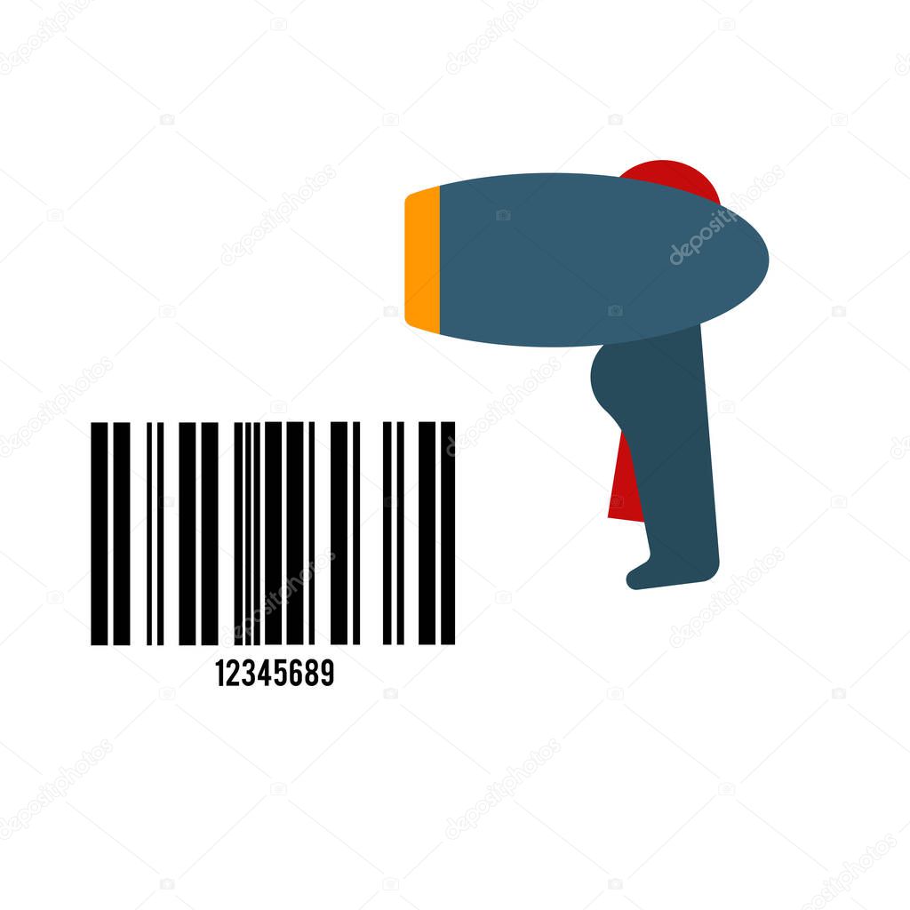 bar code   with the bar-code isolated on a white background