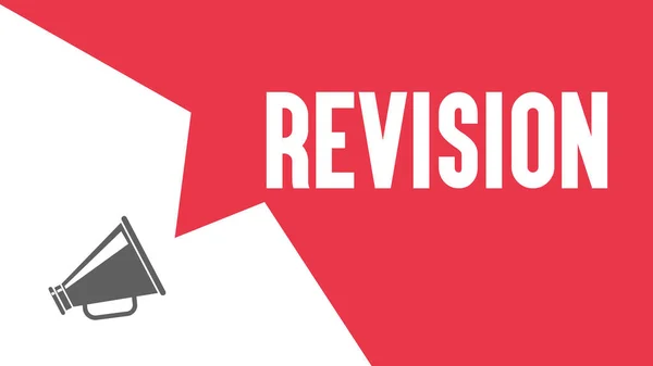 Megaphone Revision Announcement Illustration — Stock Photo, Image