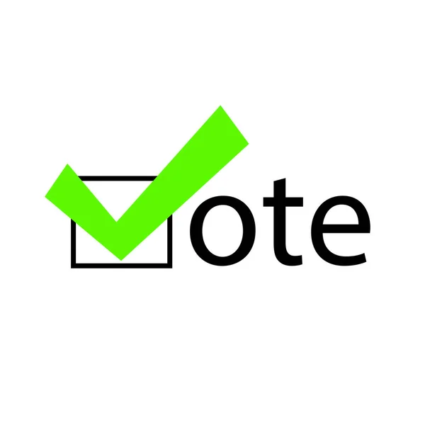 Wählen Sie Symbole Häkchen Setzen Abstimmungsaufkleber Auf Weißem Hintergrund — Stockfoto