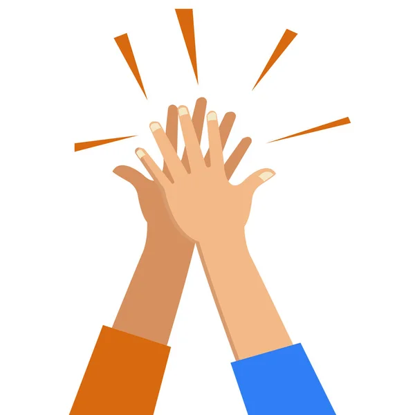 High Five Illustration Succes Teamwork Concept Illustration Two Mans Hands — Stock Photo, Image