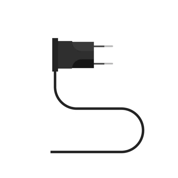 Plug Icon Black Illustration White — Stock Photo, Image