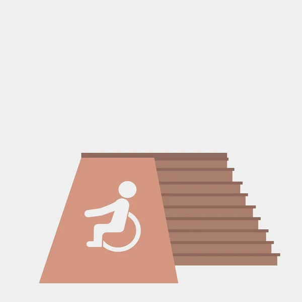 Ícone Acesso Para Cadeira Rodas Acessível Para Pessoas Com Deficiência — Fotografia de Stock