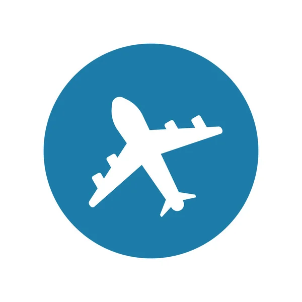 Ícone Avião Símbolo Transporte Aéreo — Fotografia de Stock