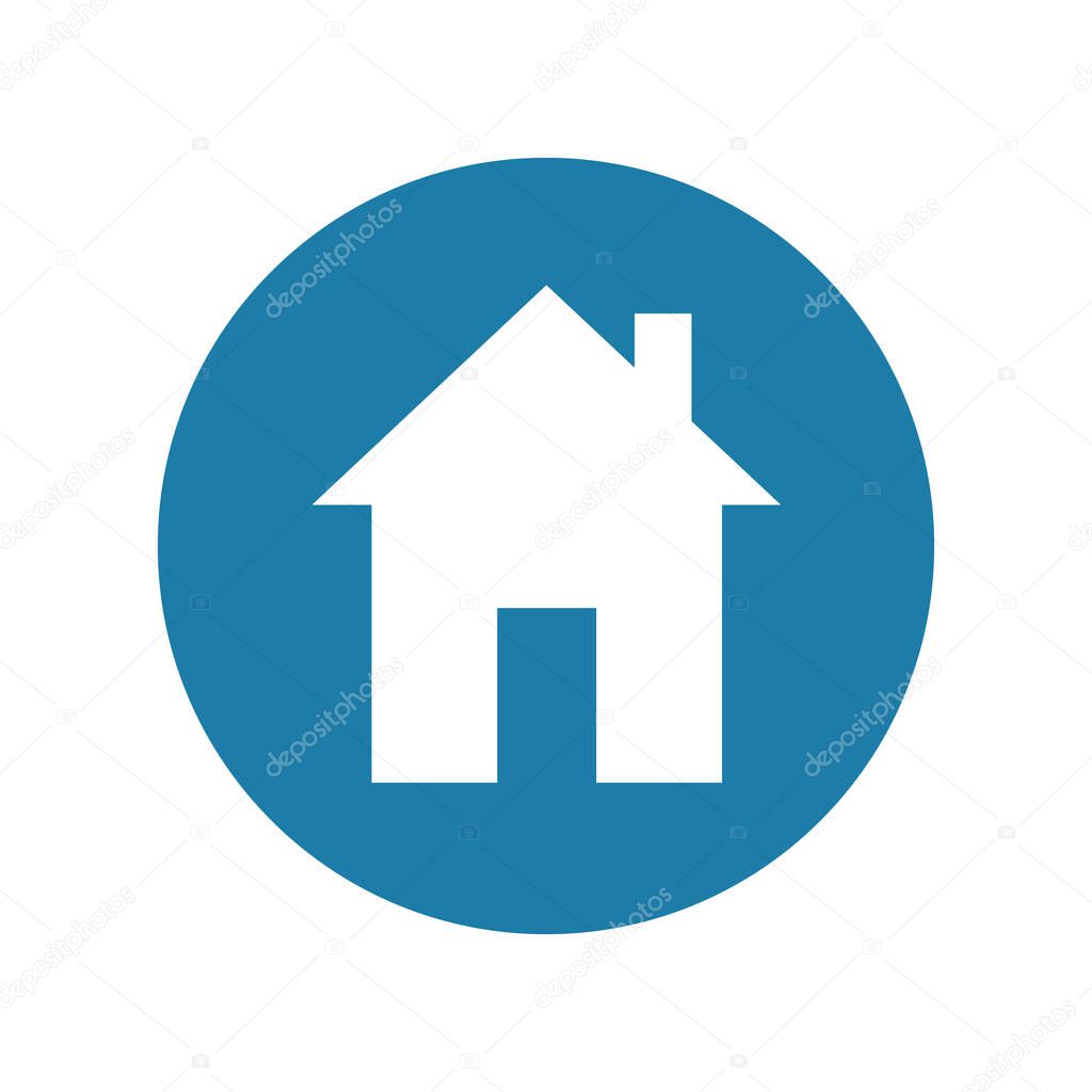 Small house. Icon Simple flat symbol. Illustration pictogram