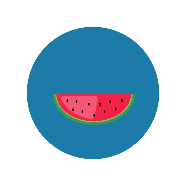 Wassermelone Und Saftige Wassermelonenscheibe Illustration — Stockfoto