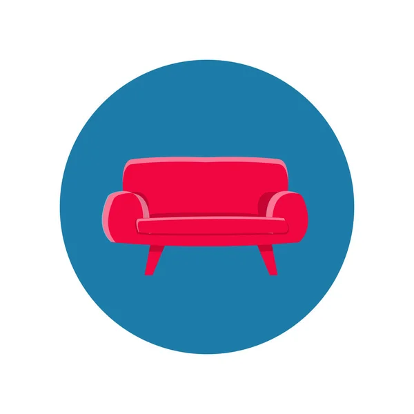 Sofa Icon Cartoon Isolated White Background Sofa — Stock Photo, Image