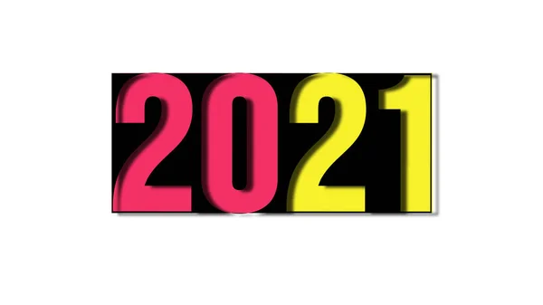 2021 2021 숫자의 Llustration 2021 — 스톡 사진