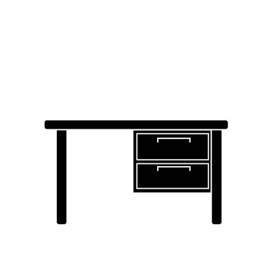 masa simgesi ya da logo izole edilmiş işaret çizelgesi 