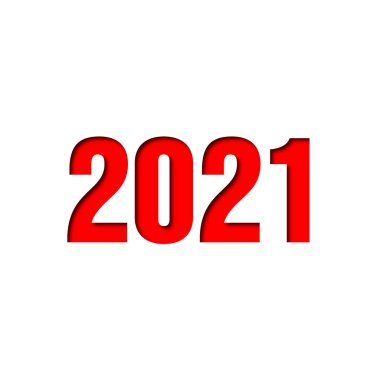2021 Mutlu Yıllar zarif tebrik kartı illüstrasyonu