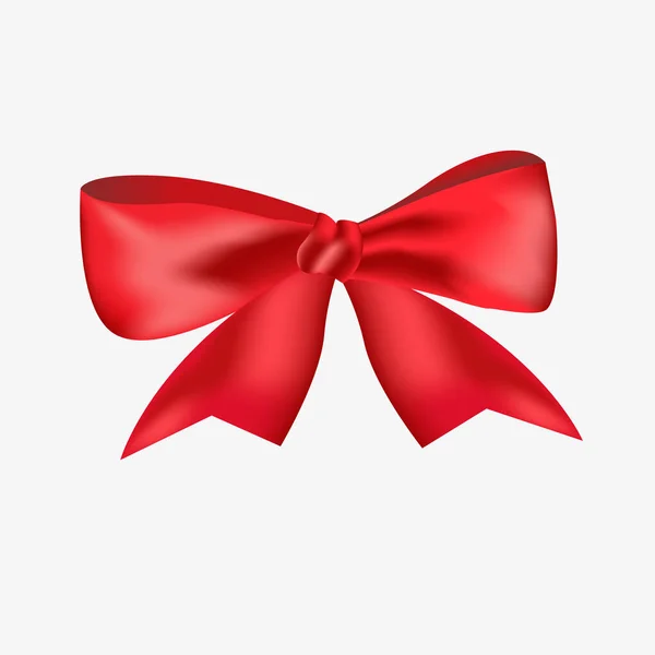 Close Red Ribbon Bow White Background — Stock Photo, Image