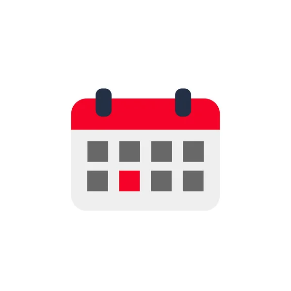 Значок Календаря Красный Круг Отметьте Дату Праздник Важный День — стоковое фото