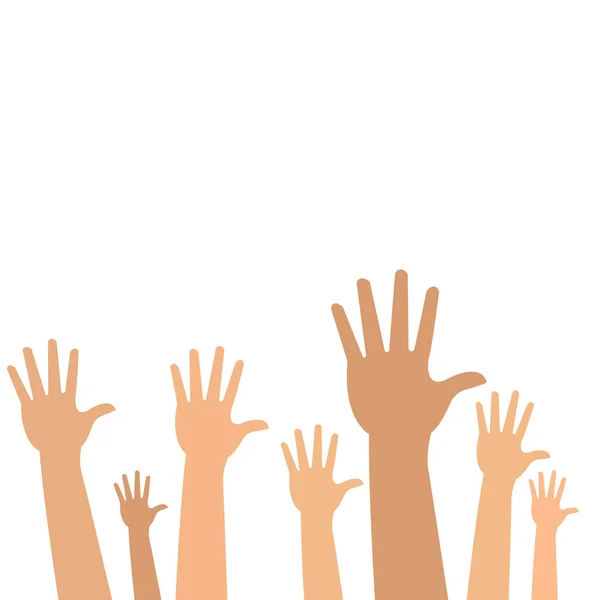 Raised Hands Volunteering Concept — Stock Photo, Image