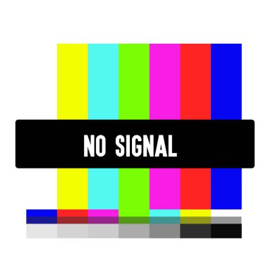 TV no signal background illustration. No signal television clipart