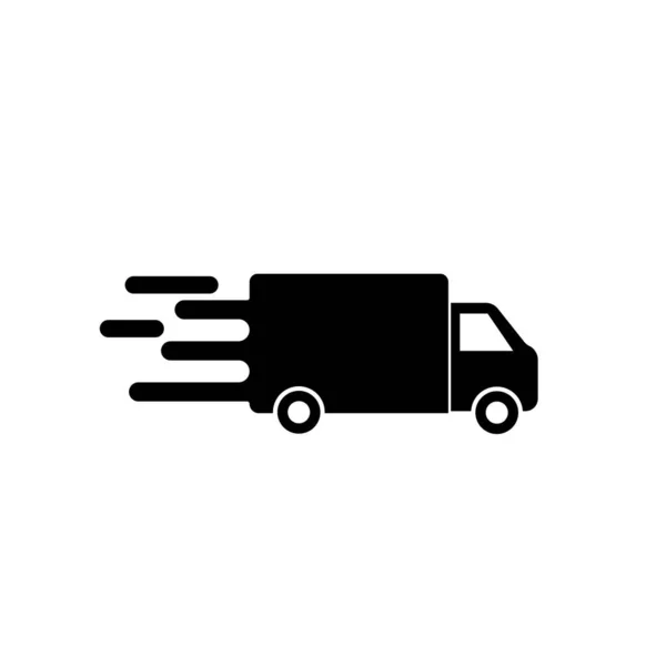 Levering Truck Pictogram Geïsoleerd Witte Achtergrond — Stockfoto