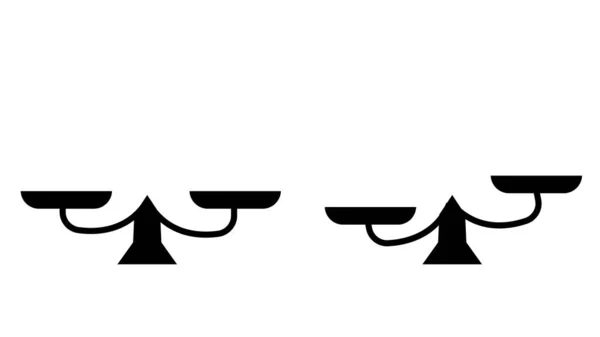 Ikona Wagi Ikona Balansu Symbol Ilustracji — Zdjęcie stockowe