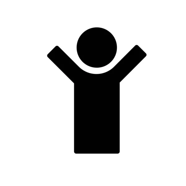 Значок Руки Вверх Стиль Плоский Символ — стоковое фото