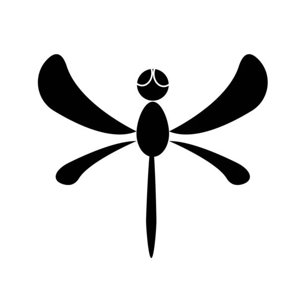 Libelle Symbol Tier Auf Weißem Hintergrund — Stockfoto