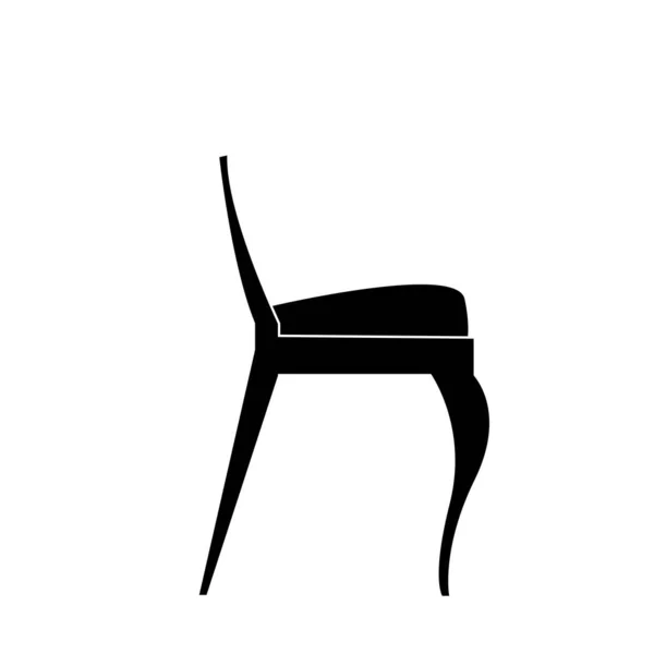 Ícone Cadeira Moderno Fundo Branco — Fotografia de Stock