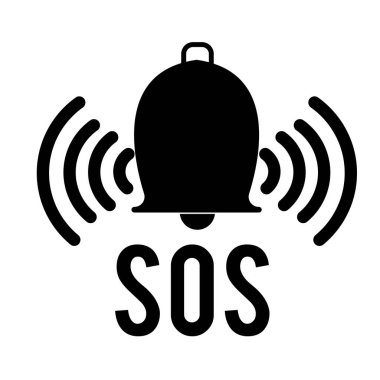 SOS Simgesi, uyarı zili, resimlere yardım