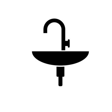 Wastafel Icon. Washbasin Symbol. Cleaning Hand Place.