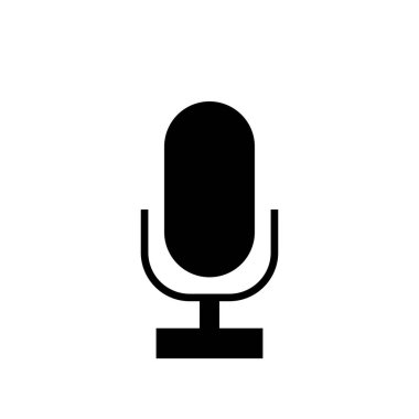 microphone solid favorite icon illustration