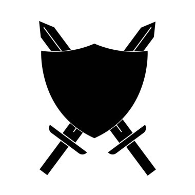 Kılıç silahı logosu örnekleme tasarımı