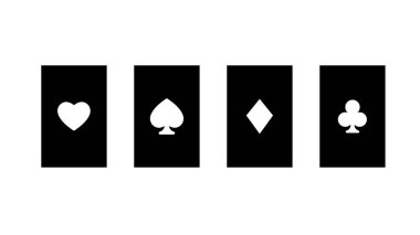 Fan şeklinde düzenlenmiş iskambil kartları