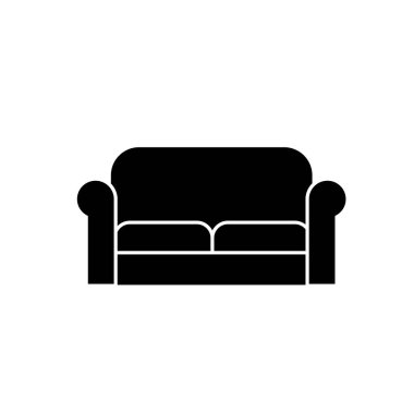 kanepe simgesi modaya uygun düz tasarım illüstrasyonu 