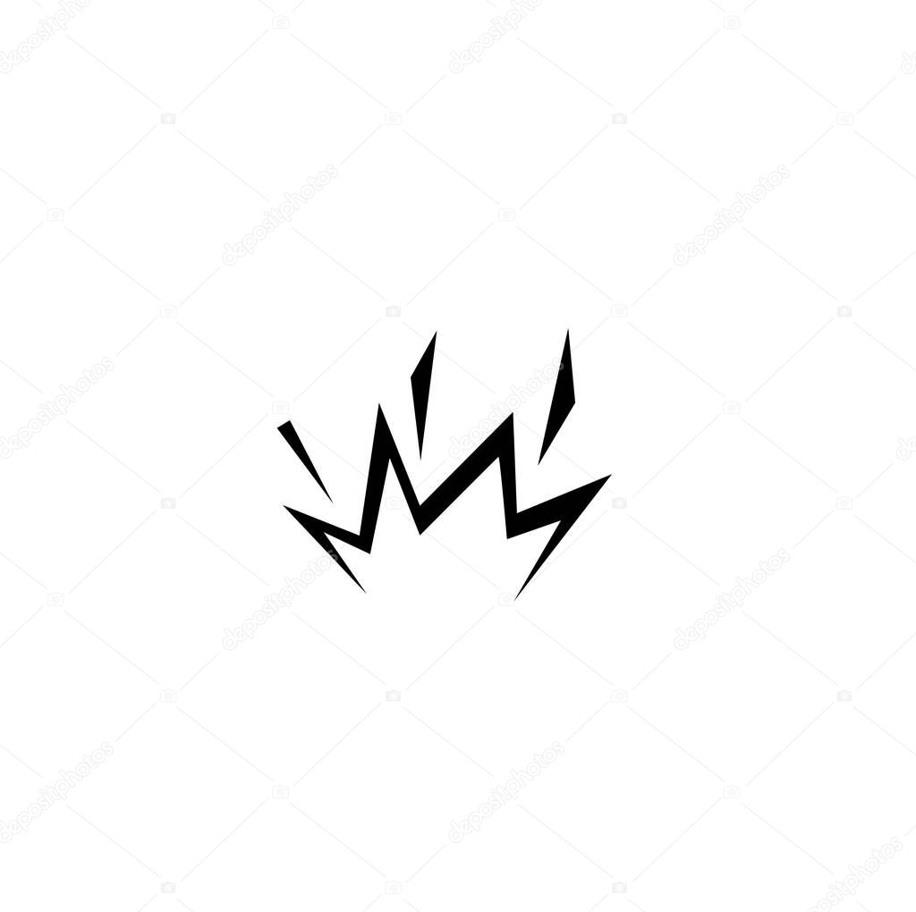 Explosion Boom icon. Illustration style is a flat iconic symbol.