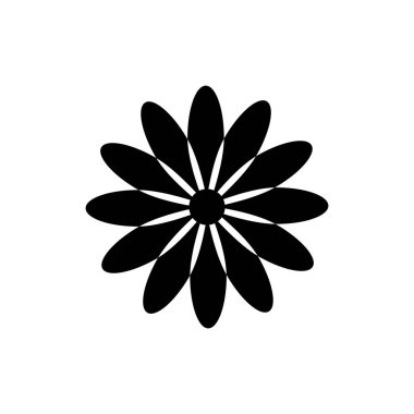 Çiçek Simgesi Tasarım Şablonu çizimi