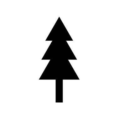 Beyaz arka planda çam ağacı. resimleme.