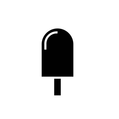 Dondurma konisi ikonu izole edildi. Logo dondurma çizimi.