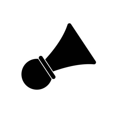 Siyah illüstrasyondaki Isometric bisiklet klaxon