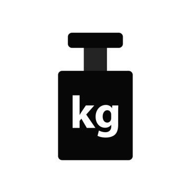 Basit KG ağırlık siluet simgesi, izole