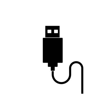 usb buji illüstrasyonu, beyaz üzerine düz biçim 