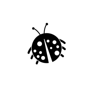 Beyaz arkaplanda uğur böceği çizimi 