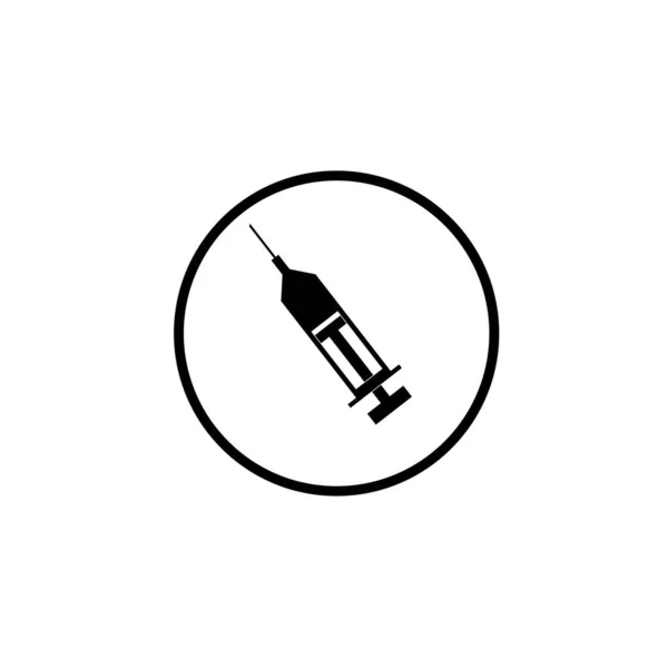 Икона Шприца Белом Фоне — стоковое фото